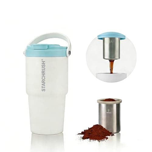 Image of AMZHUB Portable Electric Espresso Maker, 20oz Insulated Stainless Steel Extraction Coffee Cup,Fast Brew with Pressure, Rechargeable, Leak Proof, BPA Free, Ideal for Travel,Commute and Office