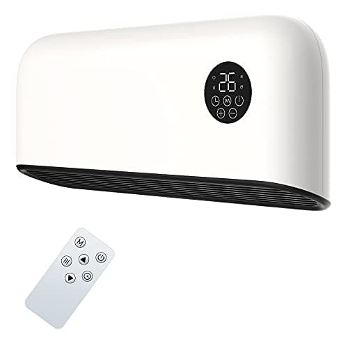 Image of MYLEK Over Door Heater 2000W Wall Mounted Indoor Overdoor Hot Air Downflow Curtain - Fan - With Remote Control, PTC, (White) (MYOD606WH)