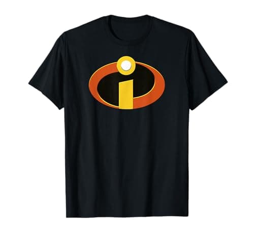 Image of Disney Pixar Incredibles Logo Graphic Tee T-Shirt