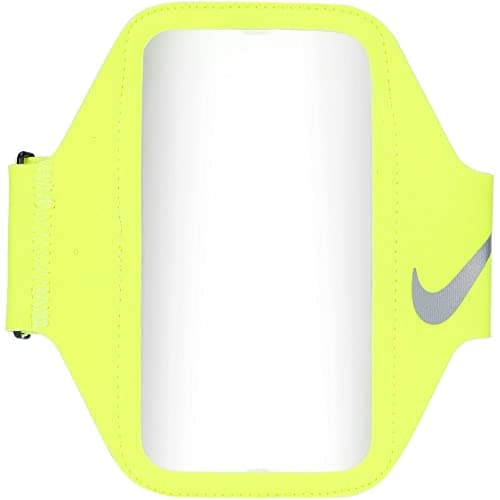 Image of Nike Unisex - Adult Lean Arm Band Smartphone Wristband, Volt/Black/Silver, One Size