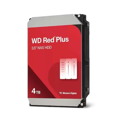 Image of WD Red Plus 4TB NAS 3.5" Internal Hard Drive - 5400 RPM, SATA 6Gb/s, CMR, 128MB Cache