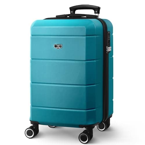 Image of LUGG 20 Inch Jetset Lightweight Travel Cabin Bag Carry On Approved Suitcase ABS Shell Protection Water Resistant & Safe Locking System Easyjet overheadLuggage 55x35x23cm