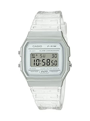 Image of Casio F91W-1 Classic Resin Strap Digital Sport Watch, Clear, Quartz Watch