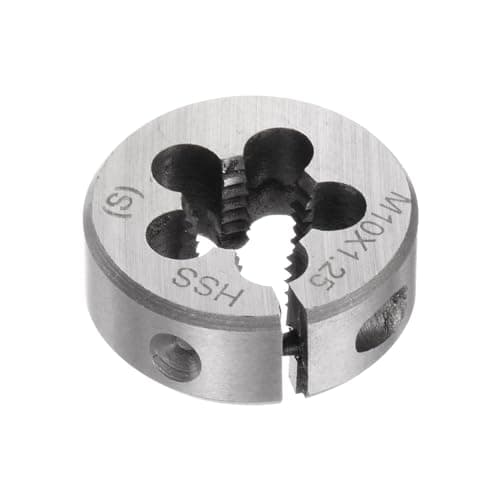 Image of sourcing map Round Threading Dies, Metric M10 x 1.25 Thread (Right Hand), Adjustable High Speed Steel (HSS) Screw Cutting Die Repair Tool