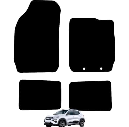 Image of Dacia Spring Electric 2024+ Onwards Car Mats Tailored Fit Carpet Black Anti-Slip Backing Waterproof Floor Mats Set Custom Fit Carsio