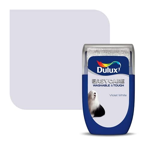 Image of Dulux Easycare Washable & Tough Tester Paint, Violet White, 30 ml