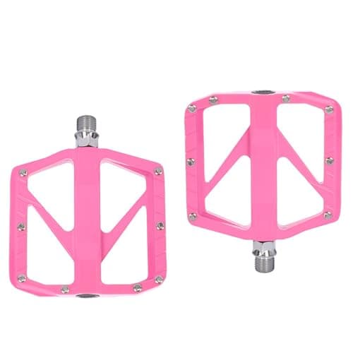 Image of DRYUSFD Bicycle Pedals for Cannondale Adventure/Compact, Durable Alloy Bicycle Platform Pedal, Bicycle Pedals Anti-Slip Sealed Bearing, 9/16 inch Bicycle Pedals Bike,B-Pink