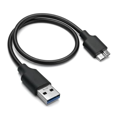 Image of 1 Pcs USB 3.0 A to Micro B External Hard Drive Data Cable,Portable 50cm Usb 3.0 A To Micro B External Hard Drive Data Cable Compatible with External Hard Drives, Seagate Expansion, Toshiba Canvio