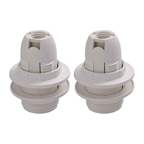 Image of YUNYANZE 2 Pcs Electric Lamp Holder E14 Bulb Socket Pendant Socket Lampshade Ring for Most Light Bulbs