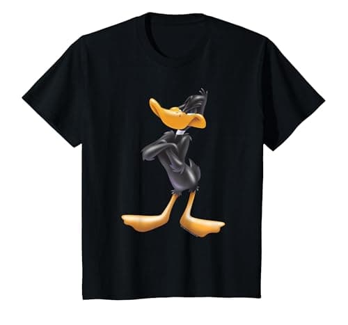 Image of Looney Tunes Daffy Duck Airbrushed T-Shirt, Youth, Black, Large