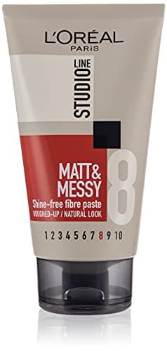 Image of L'Oreal Paris Studio Line Matt and Messy Fibre Paste, Professional Styling Paste to Create a Roughed-Up Natural Look with a Strong Matte Finish That Lasts All Day, Matt and Messy Paste, 150ml