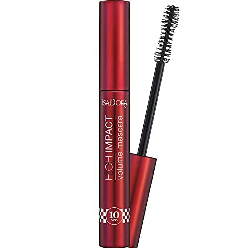Image of IsaDora High Impact Volume Mascara Black – Water Resistant Smudge Proof Vegan Mascara for Sensitive Eyes Cruelty Free Long Lash Mascara 30 Black Speed