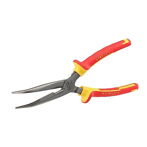 Image of Stanley 0-84-007 "Maxsteel" VDE Straight Nose Plier, Yellow/Red, 200 mm
