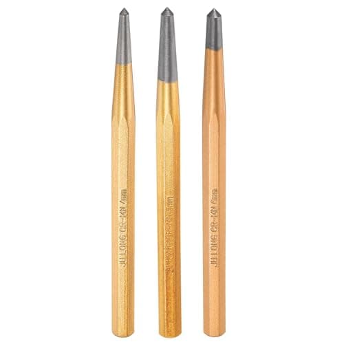 Image of sourcing map 3pcs Center Punch 4/5/6mm 150mm Length Metric Non-marring Alloy Steel Cylindrical Alignment Punch Drive Pin Tools for Automotive Watch Repair Jewelry Craft