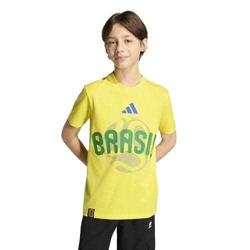 Image of adidas Children's FIFA World Cup 26™ National Team T-Shirt, Light Yellow/Brazil, L