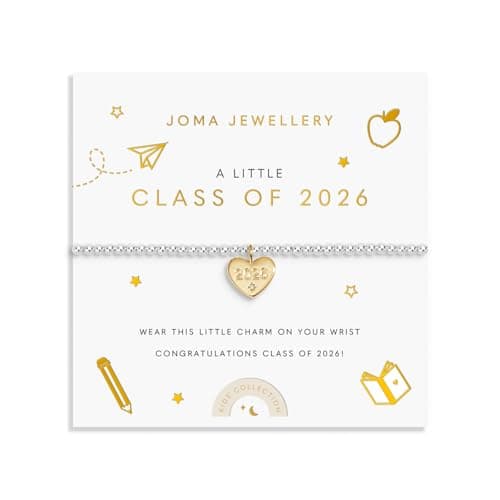 Image of Joma Jewellery KIDS' A LITTLE CLASS OF 2026 Silver & Gold Plated Bracelet 15.5cm stretch