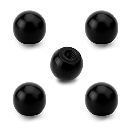 Image of Othmro 10pcs Ball Lever Knobs, M5 Female Thread Insulated Black Ball Knob, 16mm Diameter Bakelite Lever Knob Machine Handle Tool Replacement