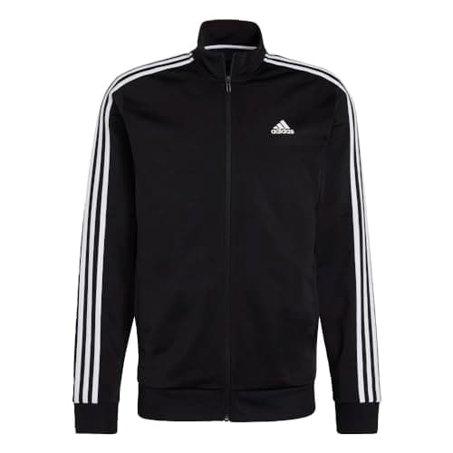 Image of adidas Men's Essentials Warm-up 3-stripes Track Top, Black/White, S