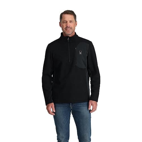 Image of Spyder, Men, BANDIT 1/2 ZIP, Black, L