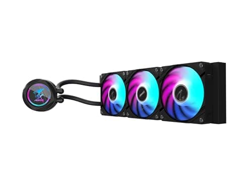 Image of AORUS WATERFORCE II 360 Liquid CPU Cooler, 360mm Radiator with 3x120mm Low Noise ARGB Fans, Compatible with Intel LGA1851, LGA1700, and AMD AM5 (GP-AORUS WATERFORCE II 360)