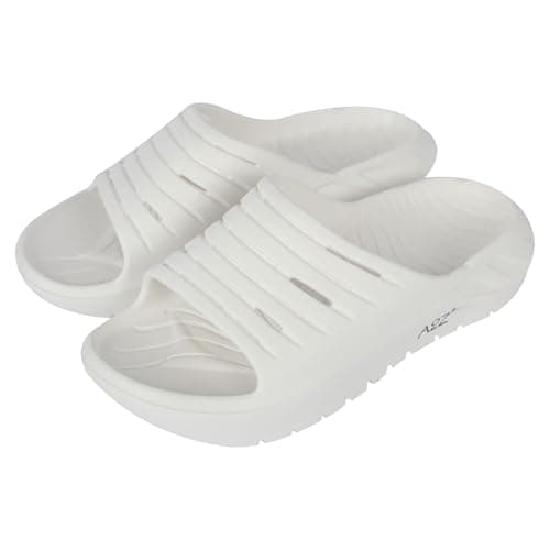 Image of A2Z Mens Sliders Shower Sandals Lightweight EVA Non Slip Slip - Slider MEN 1302 White 9 UK