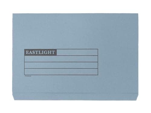 Image of Eastlight Foolscap Full-Flap Manilla Document Wallet, Box 50, Colour Blue