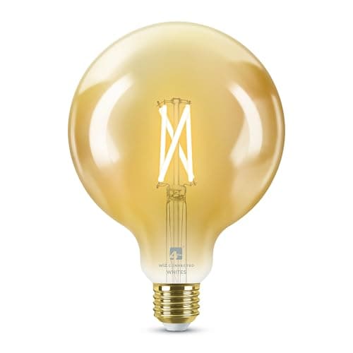 Image of 4lite Smart G125 E27 Amber Filament LED Bulb (7W) Dimmable 640lm 2000-5000K Tuneable White, Wi-Fi/Bluetooth Controlled with Screw Fitting - 4l1/8047