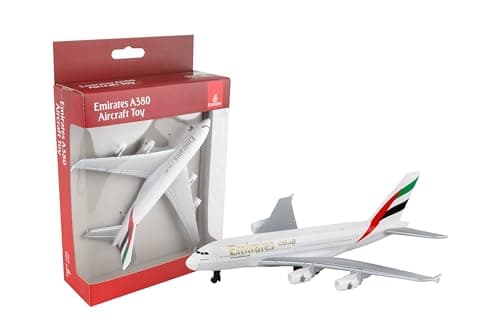 Image of Herpa Toys Single Airplane Emirates A380, toy model in small scale, aeroplane model, collect, play, miniature model made of plastic – suitable for 3 year olds