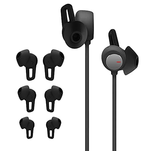 Image of kwmobile 6x Replacement Ear Tips Compatible with Huawei FreeLace Pro - Silicone Tips for Earphones - Black