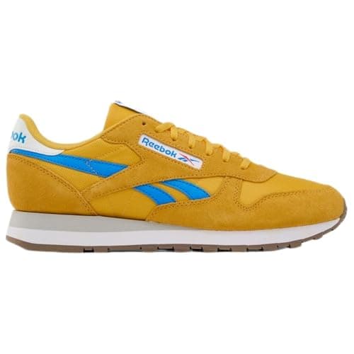 Image of Reebok Unisex Classic Leather Trainers, Always Yellow/Virtual Blue/FTWR White, 39 EU