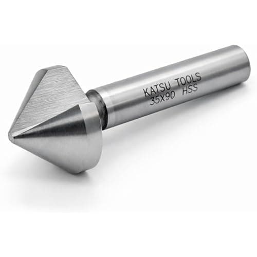 Image of Countersink Drill Bit, KATSU HSS 6542 Countersink Drill Bit 90 Degrees 35mm 3 Flute Chamfer Cutter Drill Bit for Wood Steel Metal Machine Tools, Positioning Drill Mill Cutter 12740619