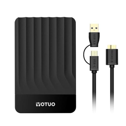 Image of YOTUO Portable External Hard Drive Storage Expansion Mobile HDD USB 3.0 for PC, Mac, Desktop, Laptop, PS4, PS5, Xbox One X/S, Xbox 360, Xbox Series X/S, Office & Game (Black, 750GB)
