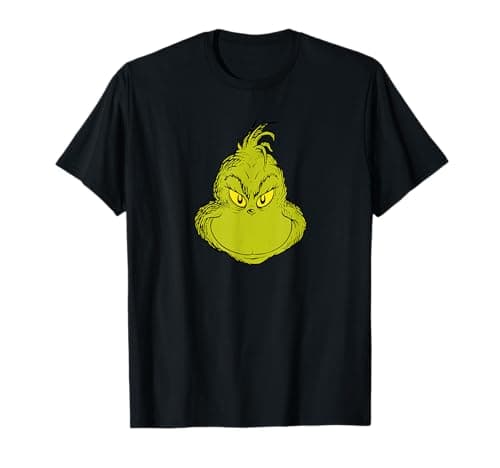 Image of Dr. Seuss Classic Grinch Face T-shirt T-Shirt