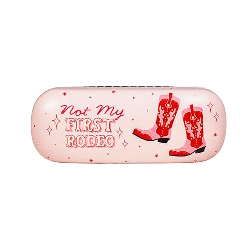 Image of Sass & Belle Not My First Rodeo Glasses Case – Stylish Spectacles Holder for Women, Men & Kids – Fun Western-Inspired Sunglasses Storage