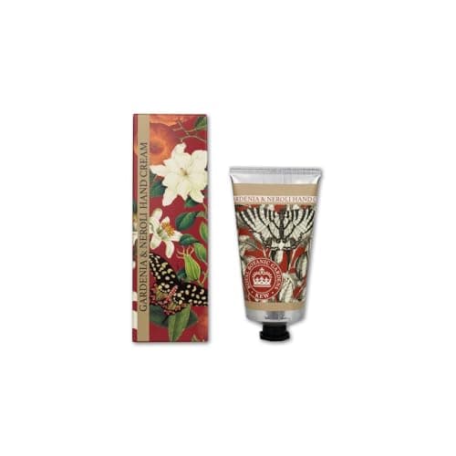 Image of The English Soap Company Kew Gardens Gardenia and Neroli Hand Cream - Luxury Moisturising Hand Cream with Aloe Vera, Shea Butter and Beeswax - Floral Citrus Scent, Cruelty-Free - 75ml
