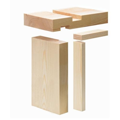 Image of Snowdon Timber, Whitewood Door Lining Set, (L) 2.1m (W) 106mm, (T) 27mm, Timber Internal Door Casings