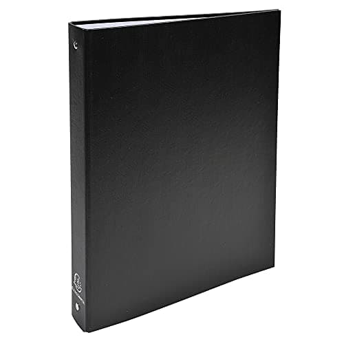 Image of Exacompta - ref. 51371E - 1 Rigid PP binder - 4 round rings, diameter 30 mm - Spine 40 mm - External dimensions: 32 x 26 cm - A4 file format - Colour: black