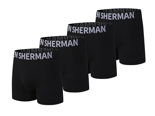 Image of Ben Sherman Men's Micro Modal Boxer Briefs Underwear Lux Modal Moisture Wicking, Ultra Soft, Breathable & Comfortable, Black/Black/Black/Black, L