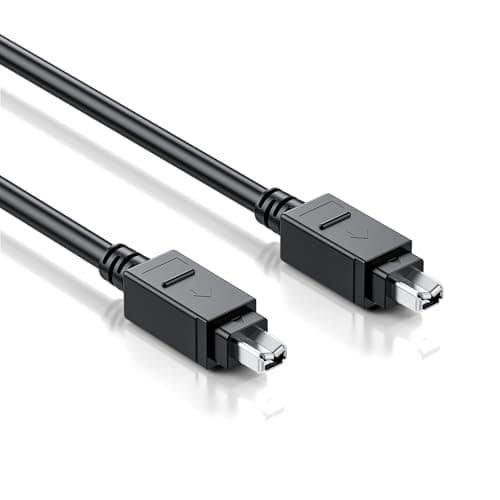 Image of LUKFOCAB FireWire 400 Cable, IEEE 1394 4 Pin Male to 4 Pin Male Cord, iLink DV Cable, for Computer Laptop PC to Camera Camcorder, 3.9 Feet (1.2M) Black