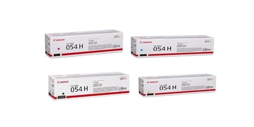 Image of Canon 054H High Yield Black Cyan Magenta Yellow Toner Cartridges Multipack