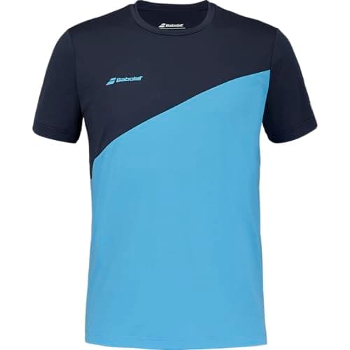 Image of Babolat, Tennis T-Shirt for Men, Drive Crew Model, Stretchy and Breathable, Lightweight and Comfortable, Ideal for Sporting Practice Blue