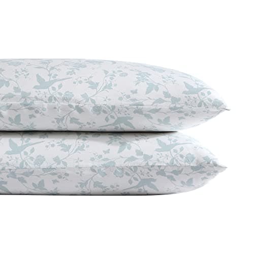 Image of Laura Ashley Home - Sateen Collection - 2pc Pillowcase Set - 100% Cotton, Silky Smooth & Luminous Sheen, Wrinkle-Resistant Bedding, Garden Palace