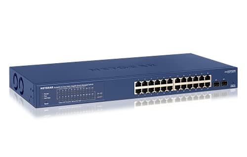 Image of NETGEAR GS724TP-200NAS 24-Port Gigabit Ethernet Smart Managed Pro Switch, 190W PoE+, ProSAFE Lifetime Protection (GS724TP)