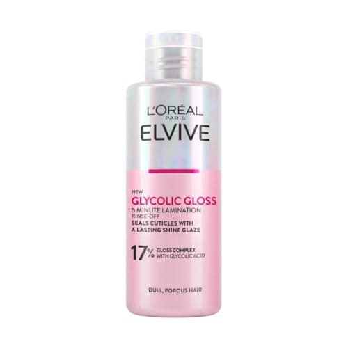 Image of L'Oréal Paris Rinse-Off Treatment For Dull Hair, Elvive Glycolic Gloss 5 Minute Lamination With 17% Gloss Complex, Fills Hair Fibres For Instant Silkiness And Long-Lasting Smooth Shine For Days, 200ml
