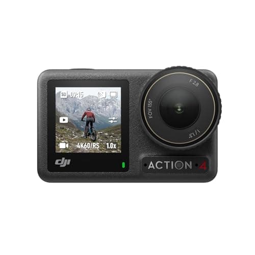 Image of DJI Osmo Action 4 Essential Combo, Action Camera 4K/120fps with a 1/1.3-Inch Sensor, Stunning Low-Light Imaging Underwater Camera, 10-bit & D-Log M Color Performance Vlogging Camera, 1770mAh Battery