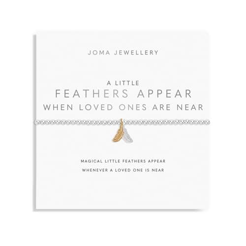 Image of Joma Jewellery A LITTLE FEATHERS APPEAR WHEN LOVED ONES ARE NEAR Silver Bracelet | 17.5cm stretch