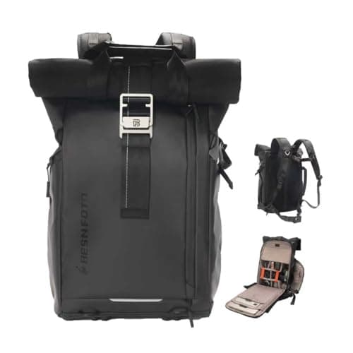 Image of Besnfoto Camera Backpack, Waterproof Travel Camera Bag for Photographer Expandable Roll Top Photography Case for DSLR SLR Mirrorless Camera Fit up to 15.6 inch Laptop with Rain Cover