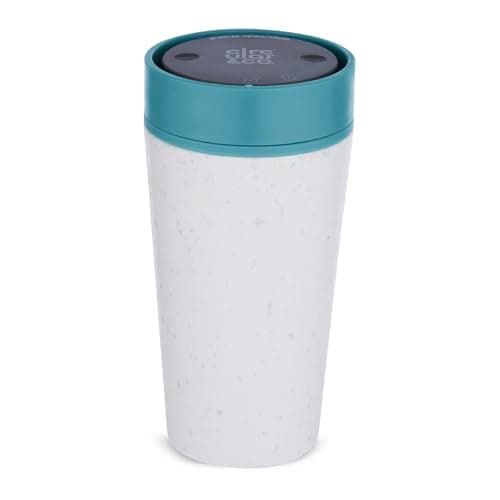 Image of Circular & Co Pre 2026 (Previous Generation) Reusable Coffee Cup - 12oz/340ml - 100% Leakproof & Lockable - Push Top, One Hand Open, 360 Drinking - Recyclable - BPA Free - Dishwasher Safe
