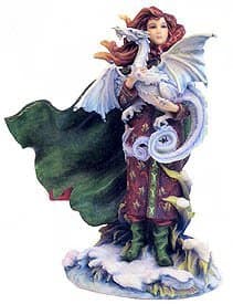 Image of Pacific Trading Release Dreams Fairy Holding Dragon Figurine 7229 Statue by Jody Bergsma New Gift