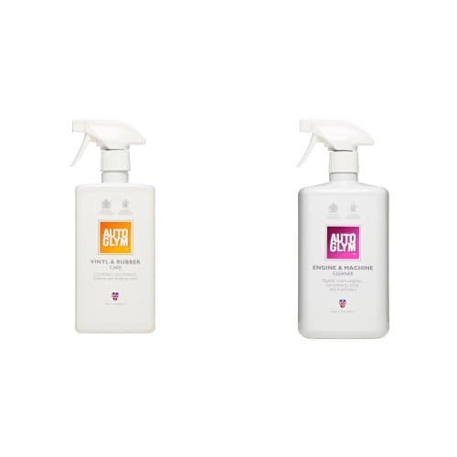 Image of Auto Glym Vinyl And Rubber Care, 500ml+Auto Glym Engine & Machine Cleaner, 1 Litre - white
